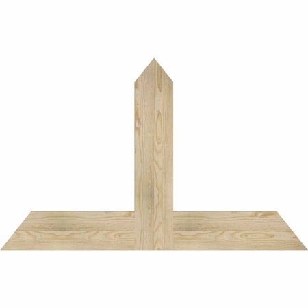 Ekena Millwork Portland Rough Sawn Timber Gable Bracket, Douglas Fir, 48"W x 30"H x 2"D x 6"F, 15/12 Pitch GBW048X30X0206POR00RDF